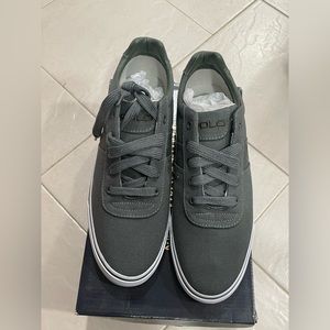 Polo Ralph Lauren Shoes Mens 9D Gray Hanford Canvas Casual Sneakers 887733430089
